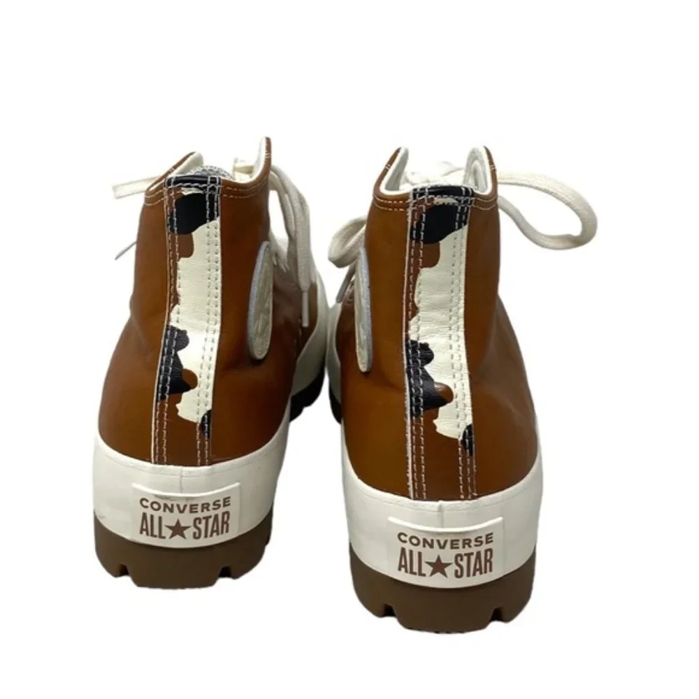 Converse Ctas Lugged Sneakers Casual For Women Brown Leather Custom A07982C-WWBC - Picture 5 of 8